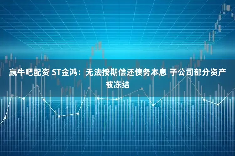 赢牛吧配资 ST金鸿：无法按期偿还债务本息 子公司部分资产被冻结
