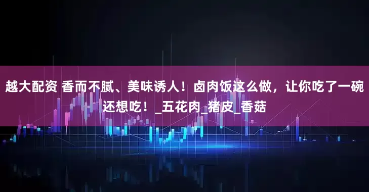越大配资 香而不腻、美味诱人！卤肉饭这么做，让你吃了一碗还想吃！_五花肉_猪皮_香菇